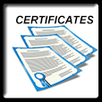 caravan and motorhome certificates and awards button